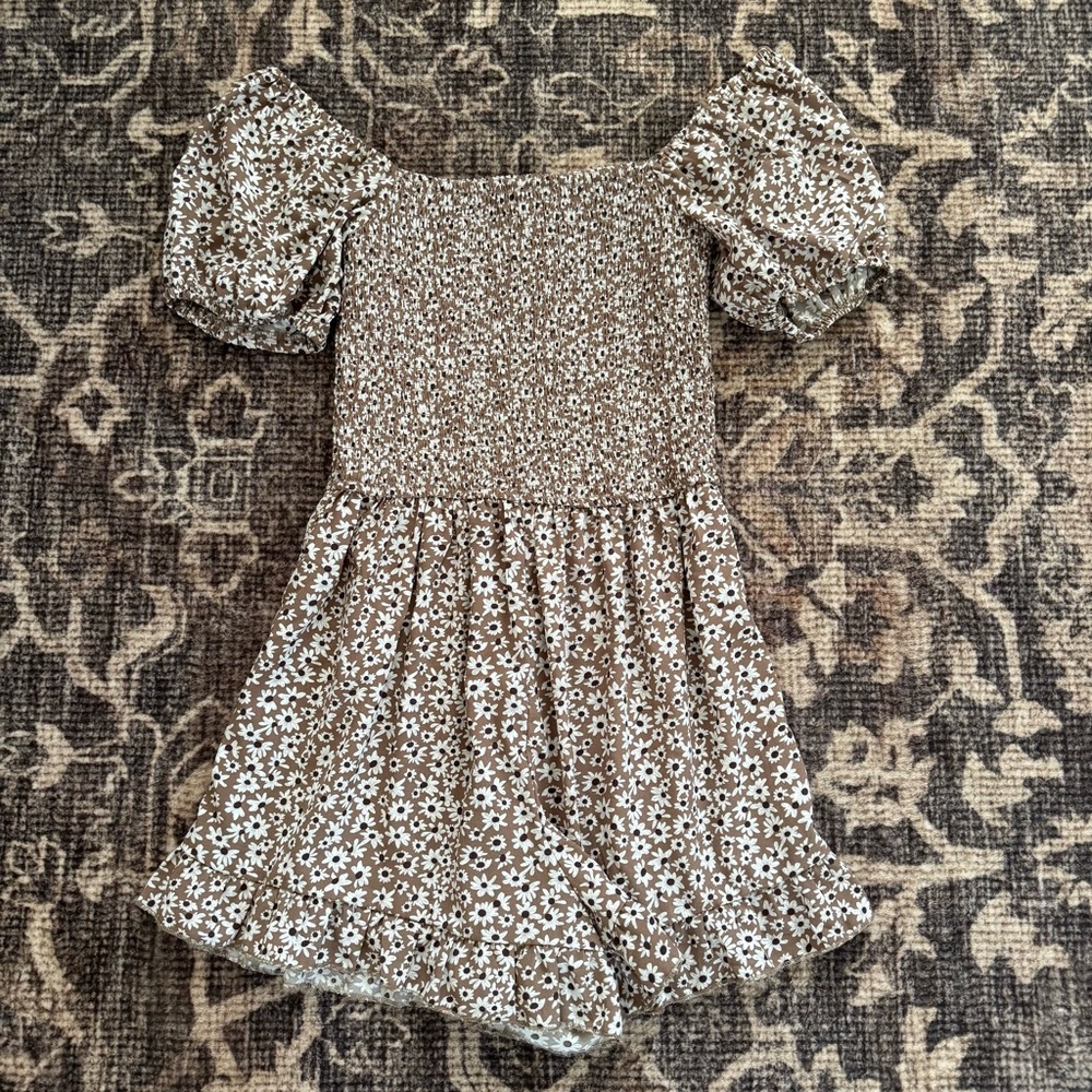 Floral Puff Sleeve Romper